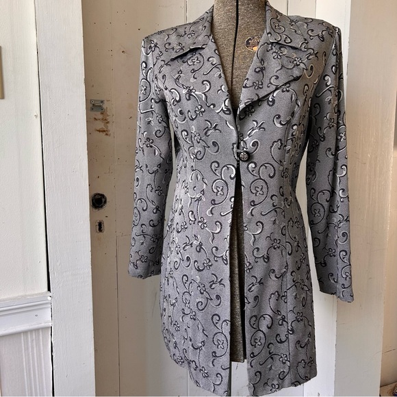 Vintage 1980s Dawn Joy Damask Brocade Jacket - Picture 2 of 12